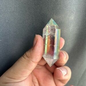Aura Quartz Double Terminated Point - Iridescent Clear